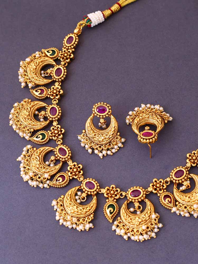 Golden Ganga Antique Jewellery Set