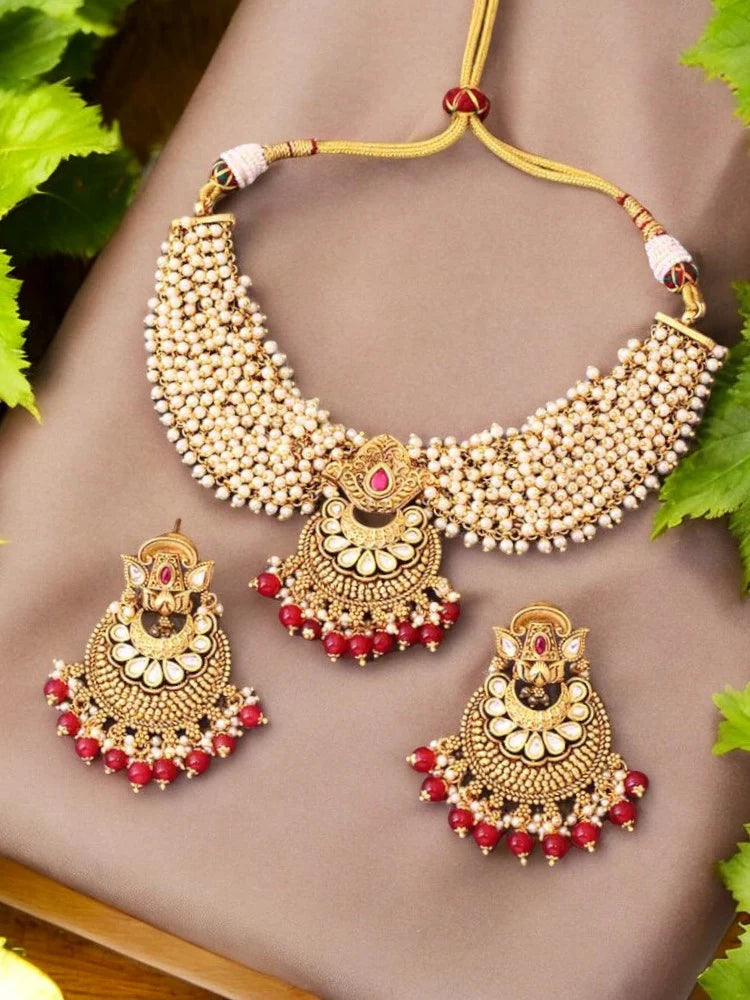 Golden Janaki Antique Jewellery Set