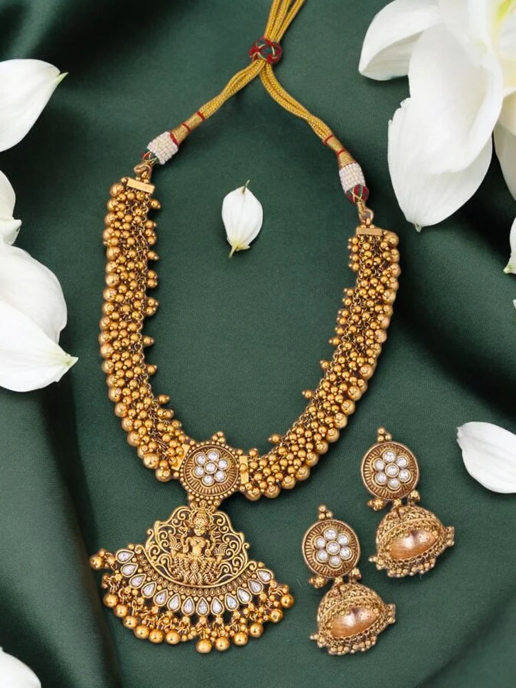 Golden Jayadurga Temple Jewellery Set