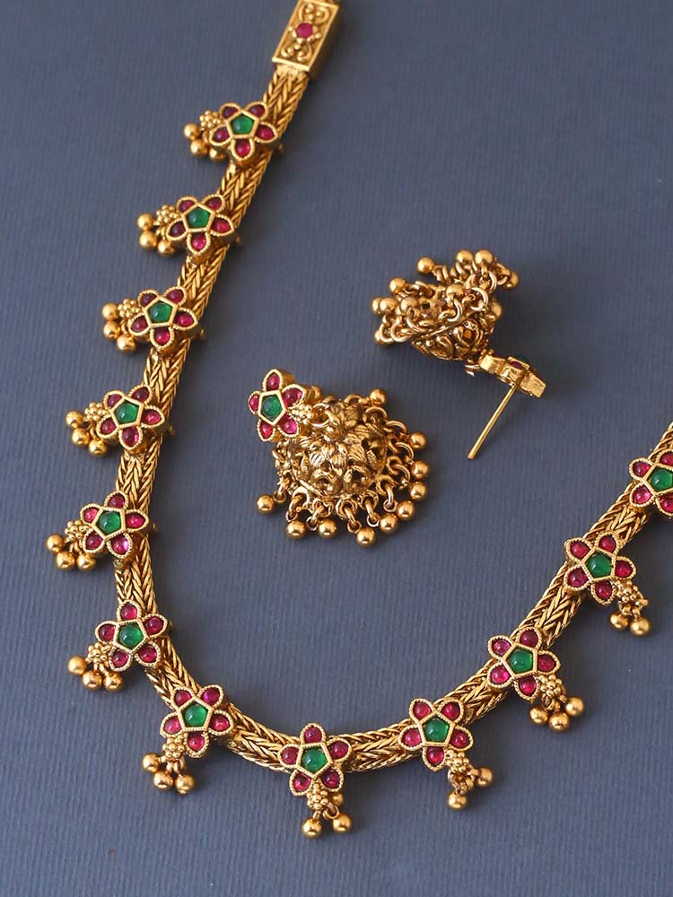 Golden Jyothi Antique Jewellery Set