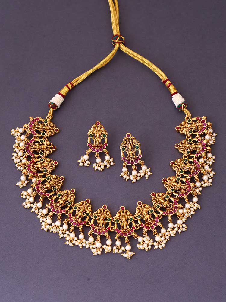 Multicolor Matangi Antique Jewellery Set 1