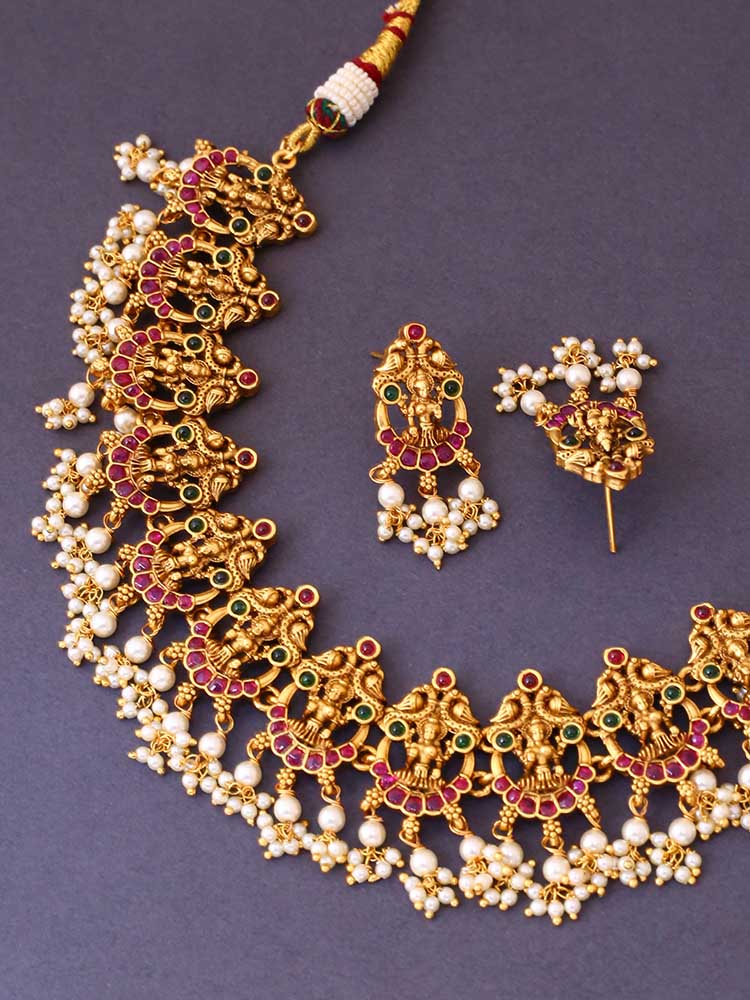 Multicolor Matangi Antique Jewellery Set 1