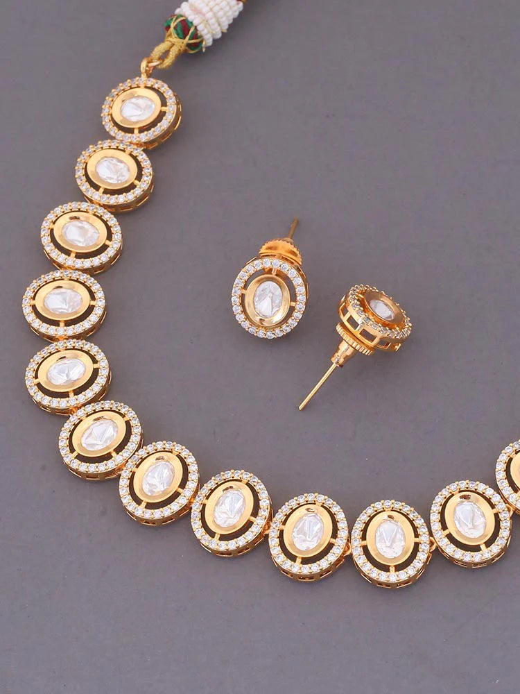 GOLDEN NANEA ZIRCONIA JEWELLERY SET