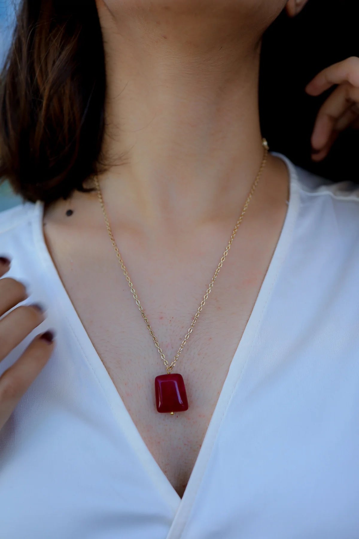 Ivagant Ruby Red Necklace