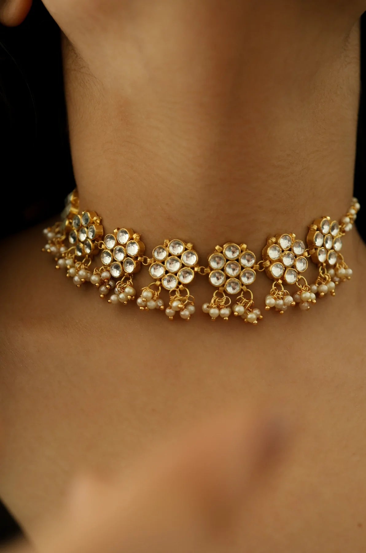 Floret Kundan Choker Necklace