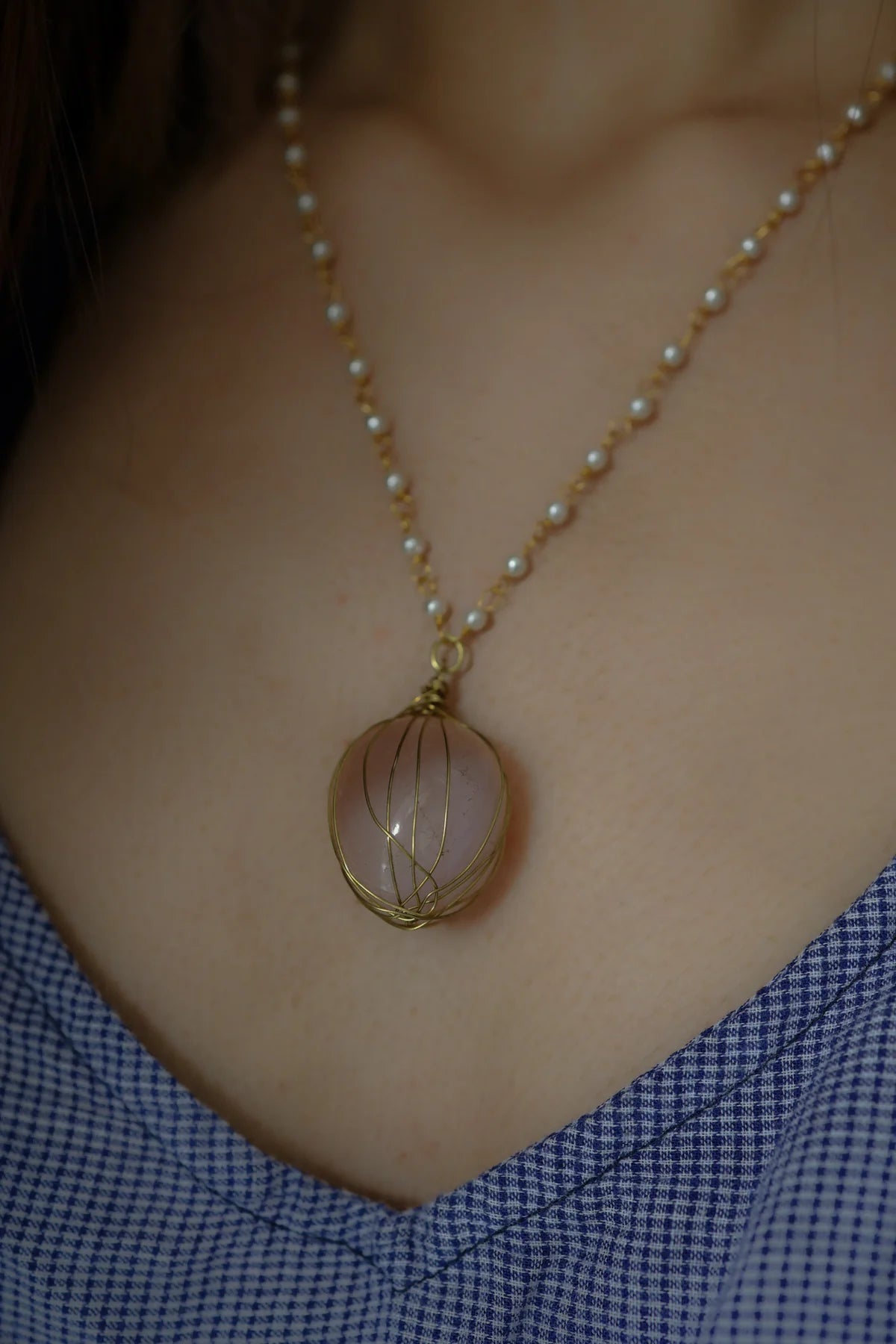 Kiera Pink Pendant Necklace