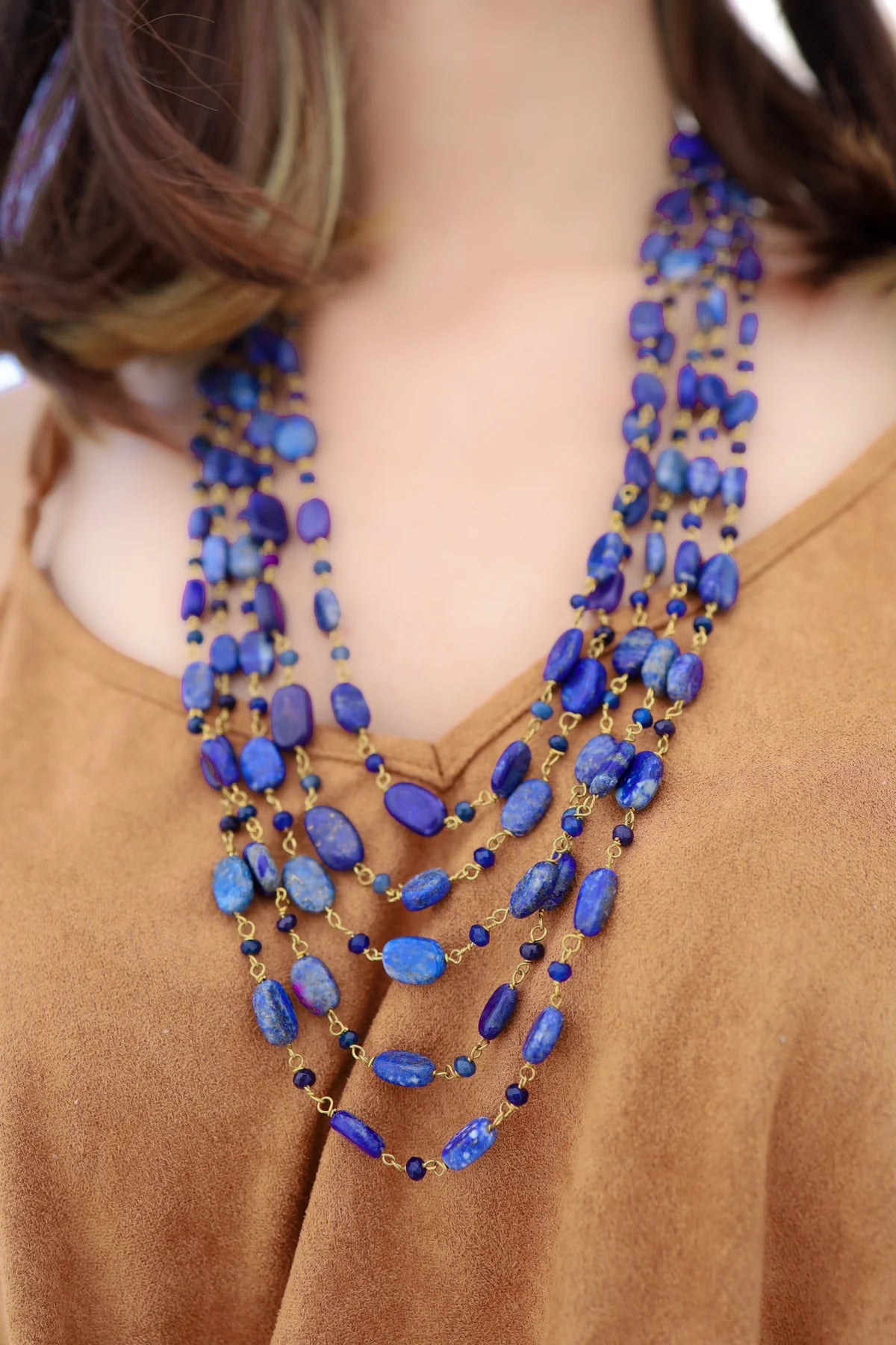 Sea Hues Multilayered Necklace