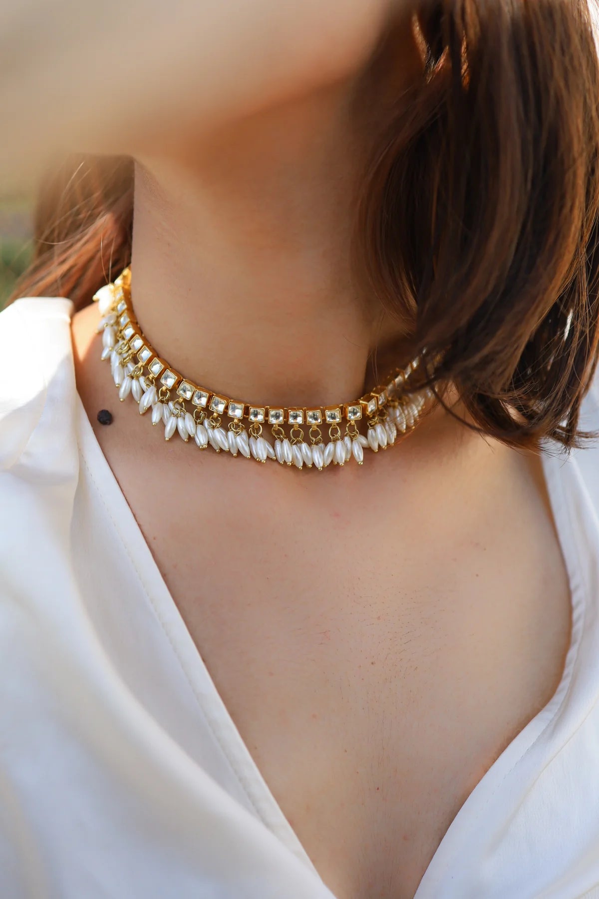 Wamika Kundan And Pearl Necklace