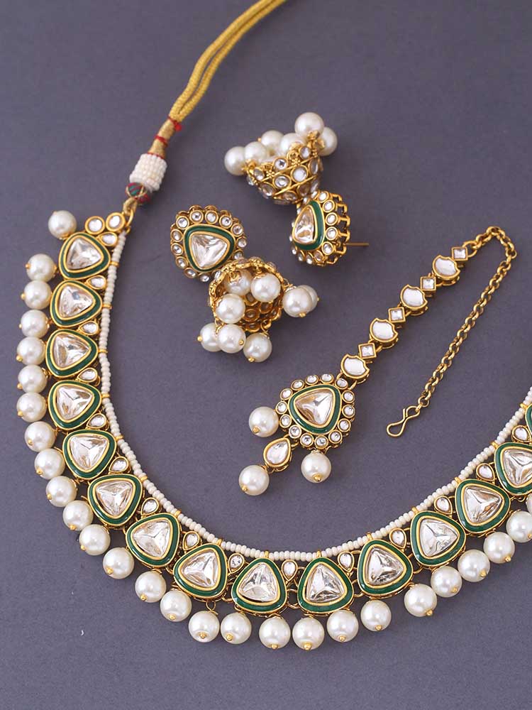 IVORY NEELAM JEWELLERY SET