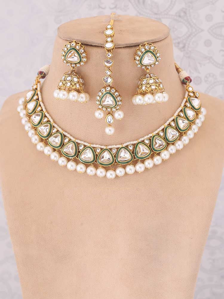 IVORY NEELAM JEWELLERY SET