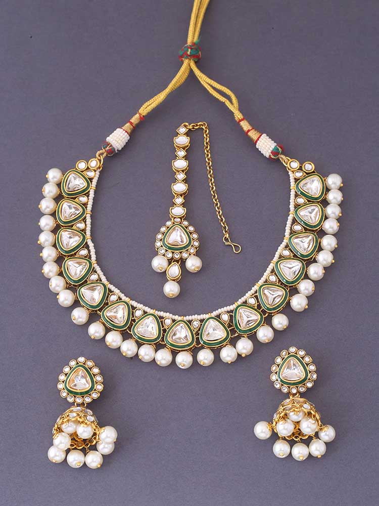 IVORY NEELAM JEWELLERY SET