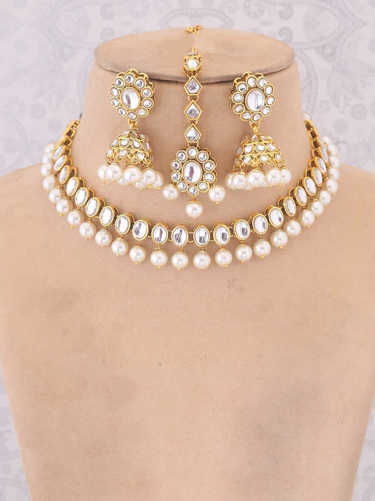 IVORY RUSHIKA JEWELLERY SET