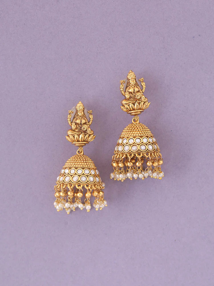 GOLDEN TAPATI TEMPLE JHUMKIS