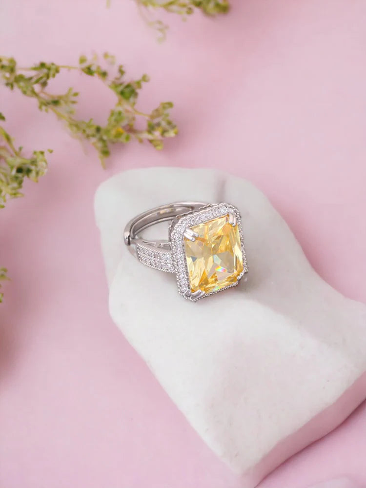 LEMON CHRYSA ZIRCONIA RING