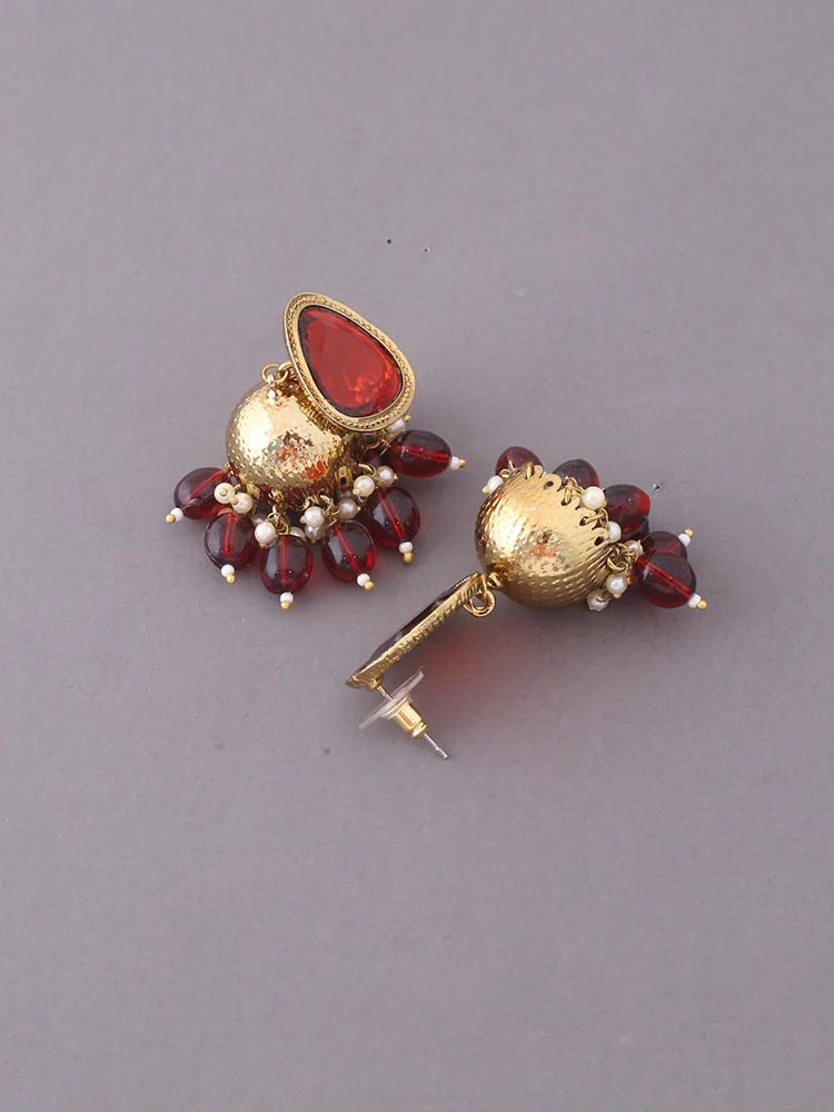 MAROON MINI SHESHA JHUMKIS