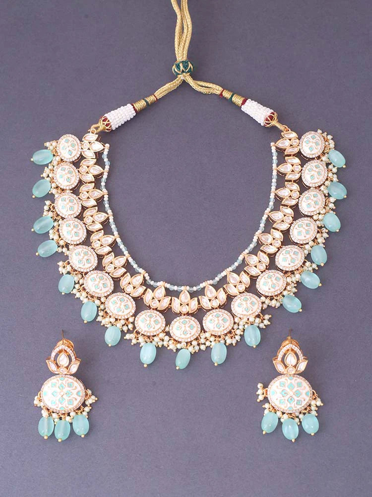 MINT SHATAKSHI MEENA JEWELLERY SET