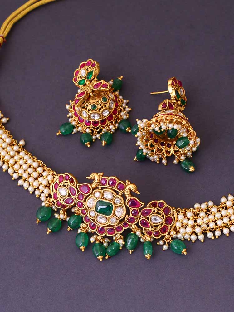 Multicolor Andiran Antique Jewellery Set