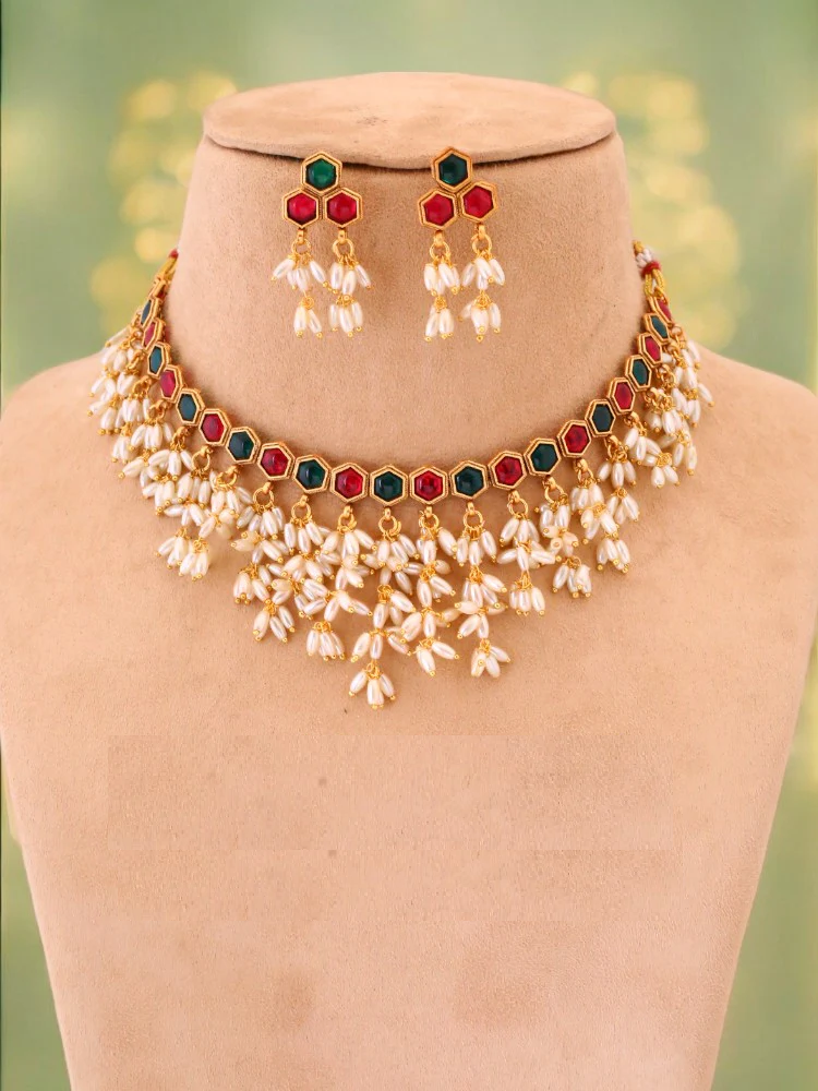 Multicolor Hari Antique Jewellery Set