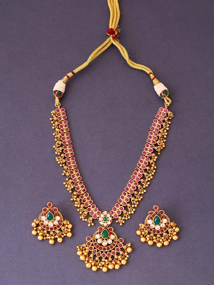 Multicolor Matangi Antique Jewellery Set