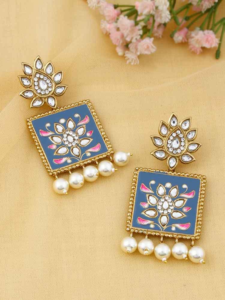 NAVY KALAVATI STUDS