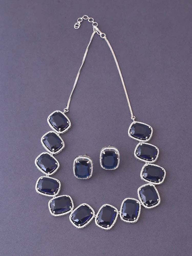 NAVY CAUVERY ZIRCONIA JEWELLERY SET