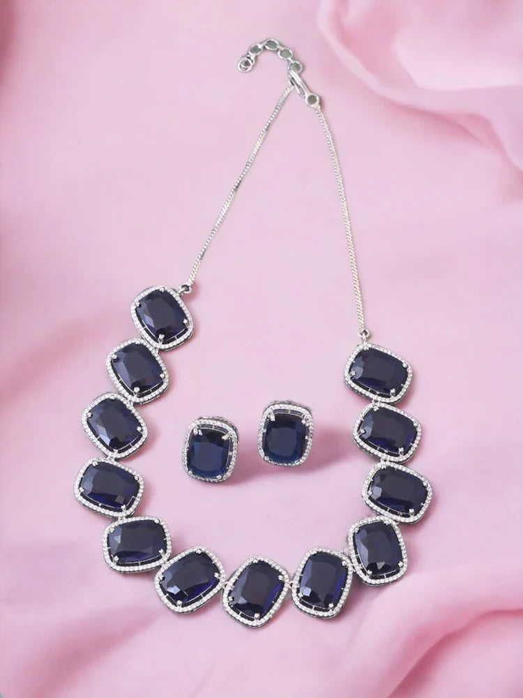 NAVY CAUVERY ZIRCONIA JEWELLERY SET