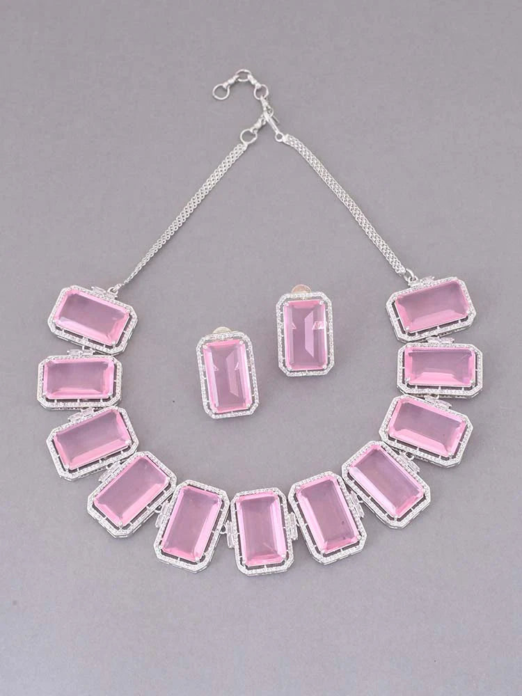 PINK BELLAMY ZIRCONIA JEWELLERY SET