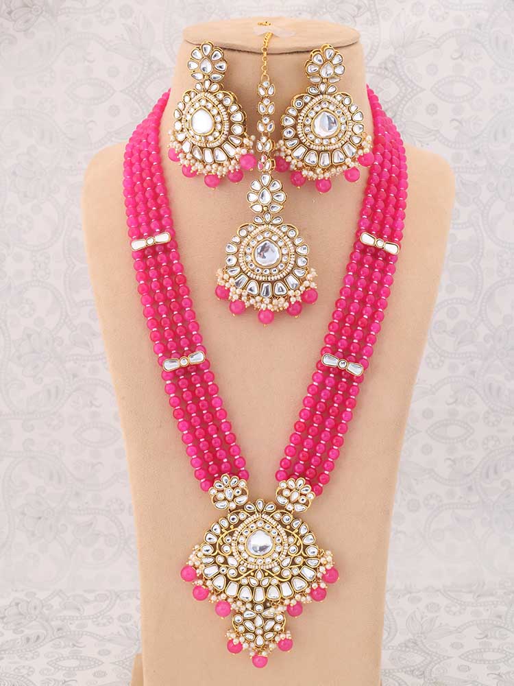 PINK DARUKA JEWELLERY SET