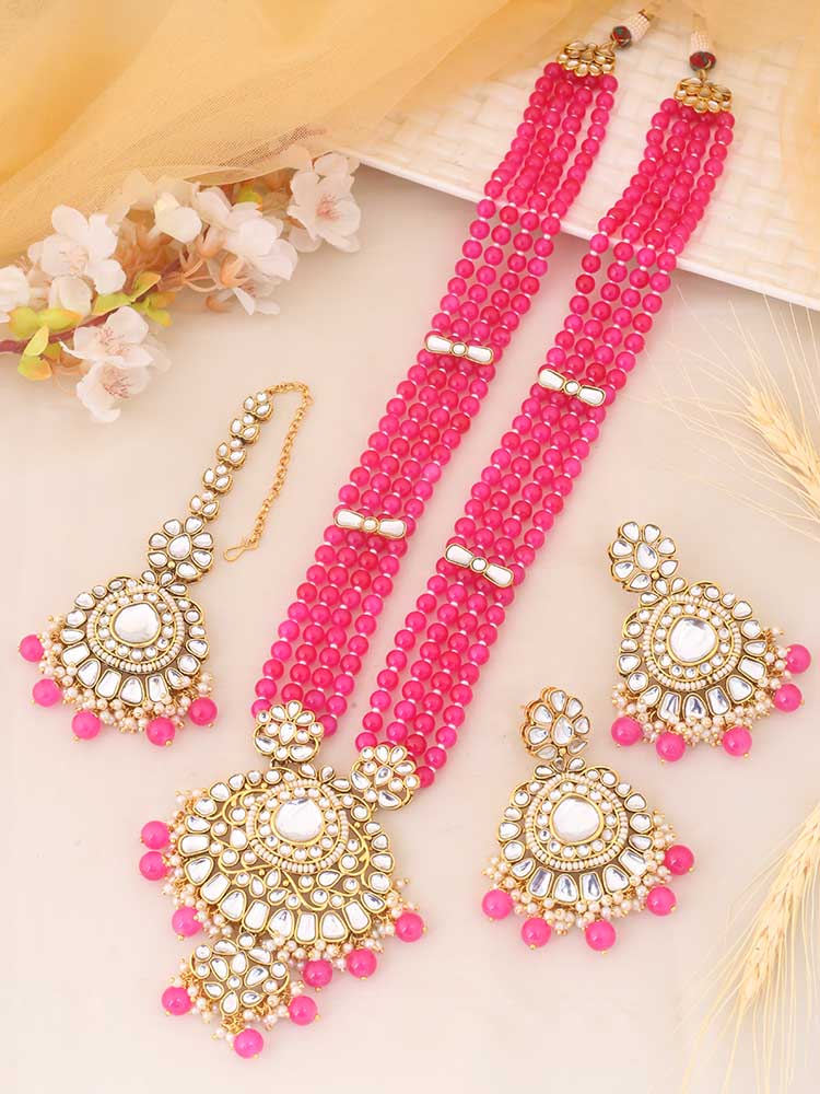 PINK DARUKA JEWELLERY SET