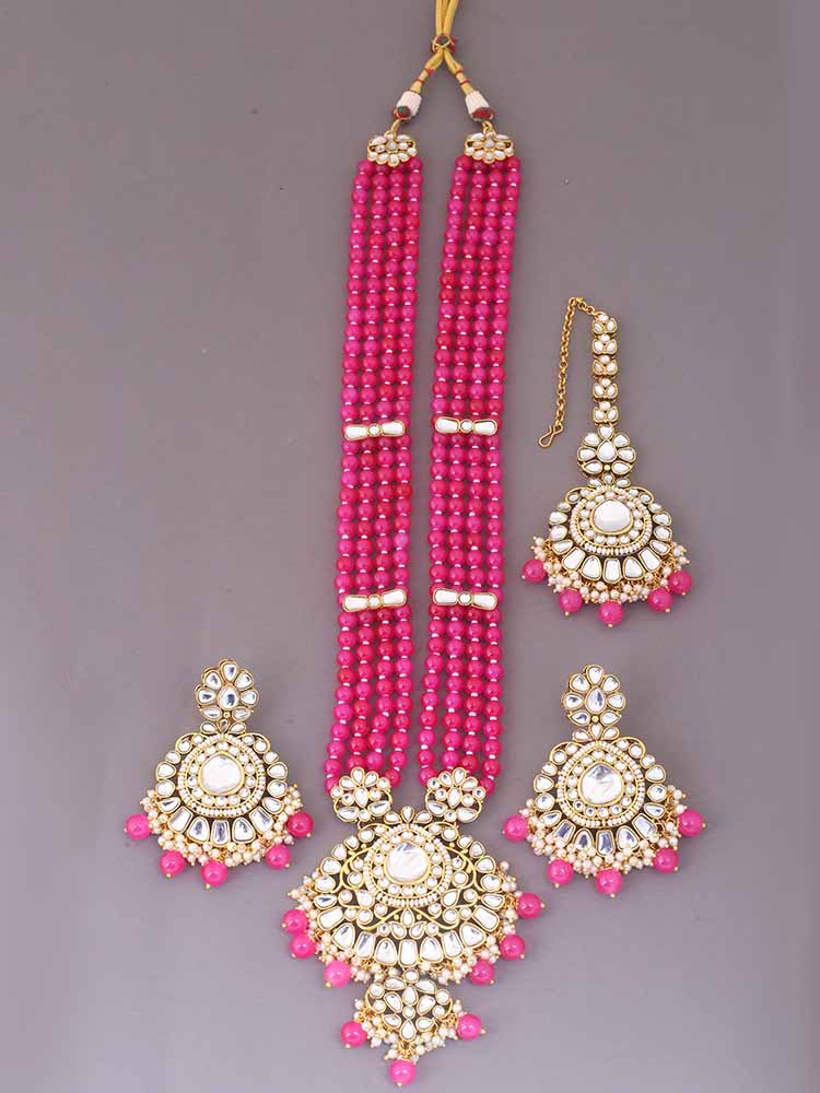 PINK DARUKA JEWELLERY SET