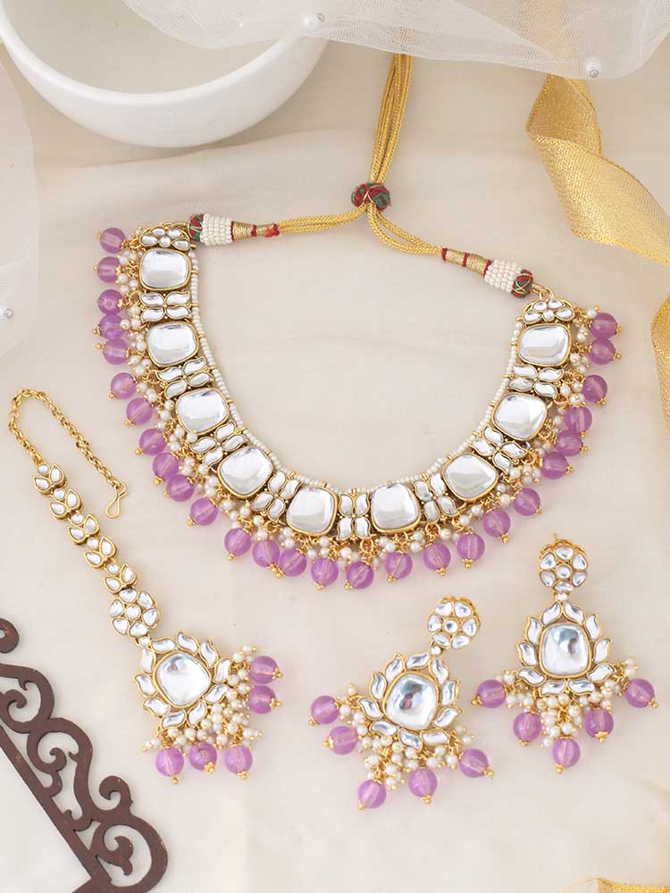 PURPLE NAMYA JEWELLERY SET