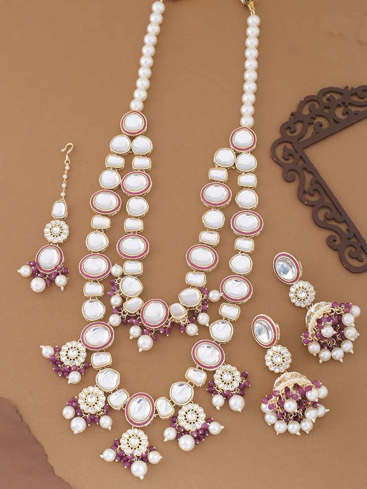 PURPLE SAKSHI JEWELLERY SET