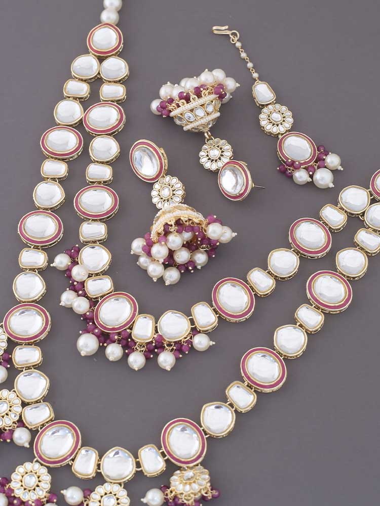 PURPLE SAKSHI JEWELLERY SET