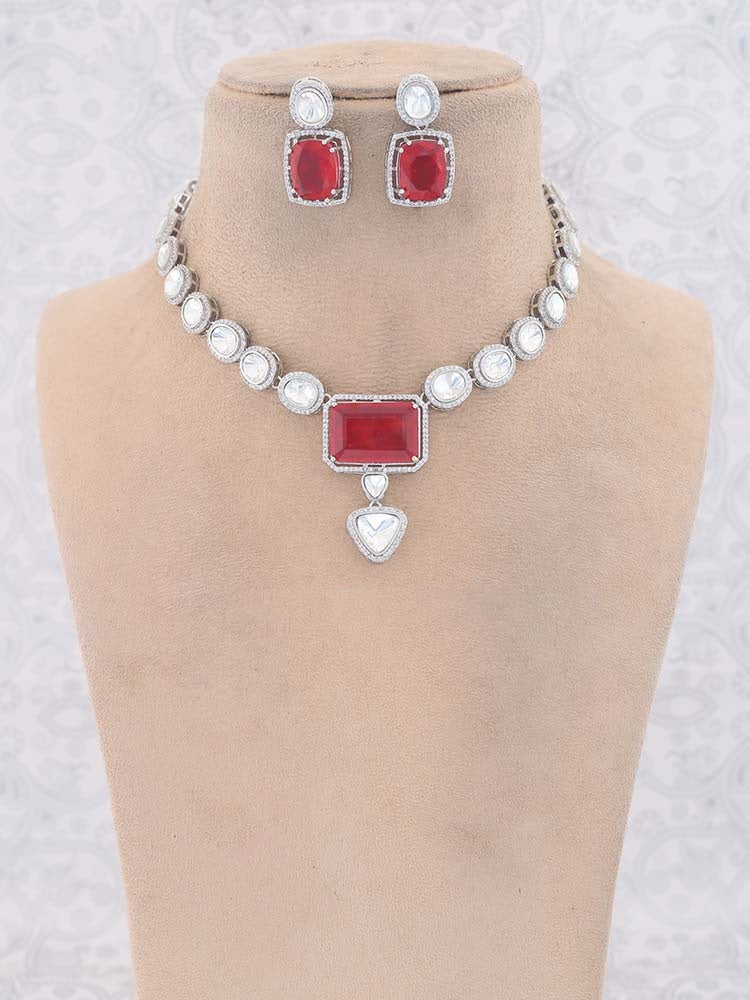 RED CERISE ZIRCONIA JEWELLERY SET