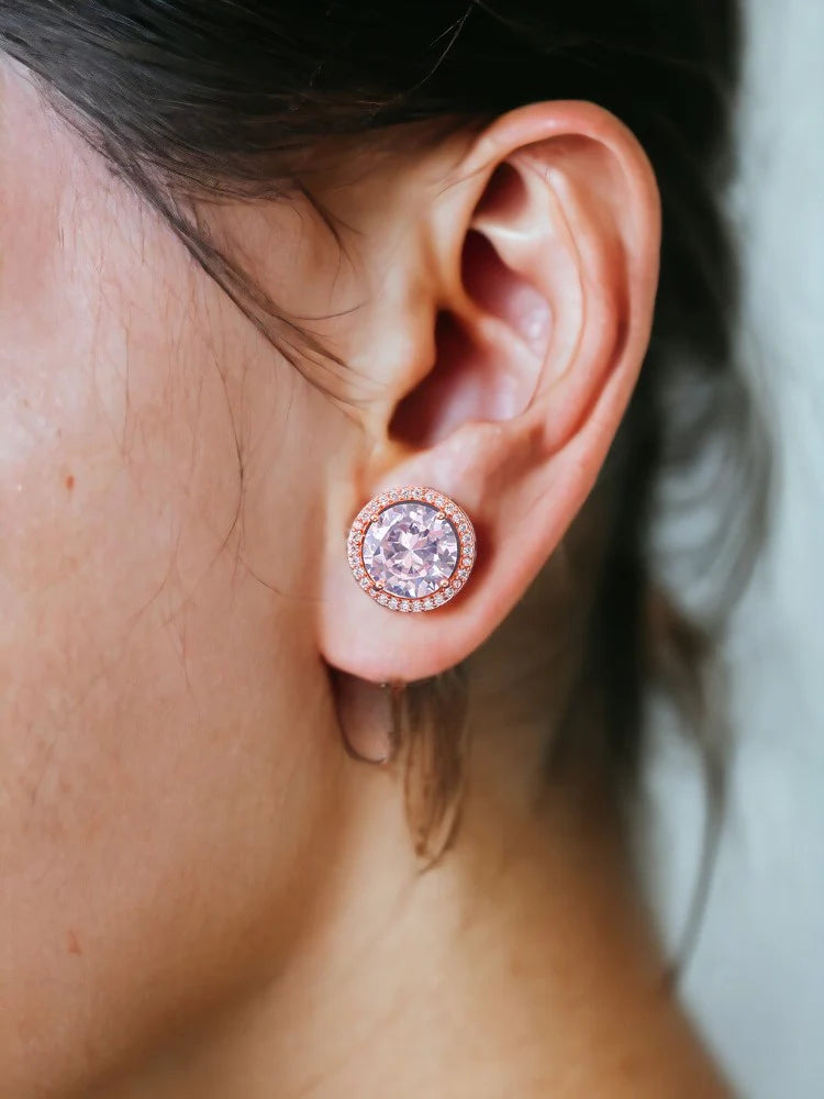 ROSE GOLD EVEREST ZIRCONIA STUDS