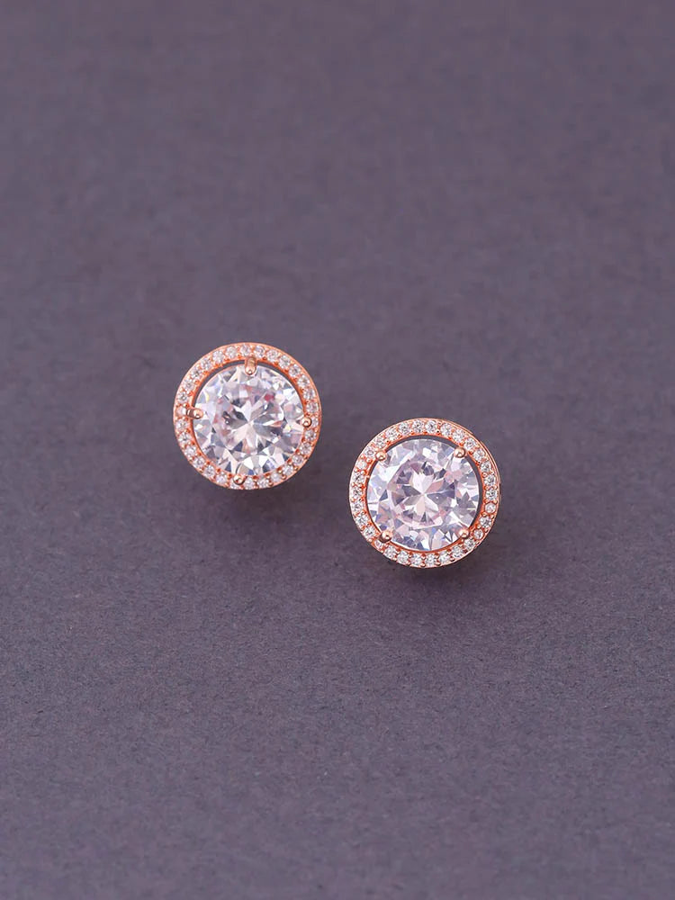 ROSE GOLD EVEREST ZIRCONIA STUDS