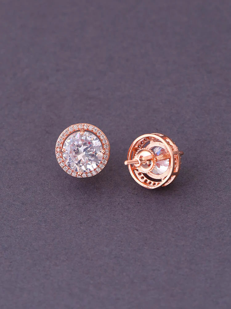 ROSE GOLD EVEREST ZIRCONIA STUDS