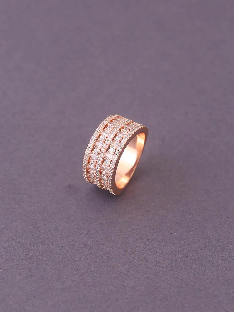 ROSE GOLD JASWIN ZIRCONIA RING