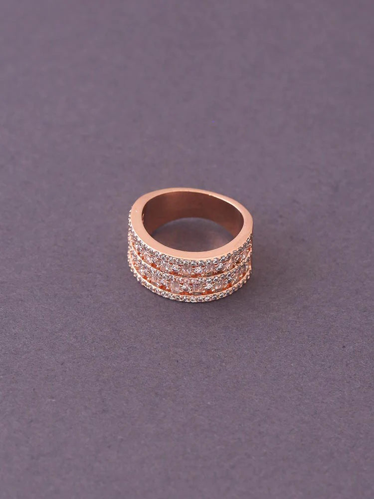 ROSE GOLD JASWIN ZIRCONIA RING