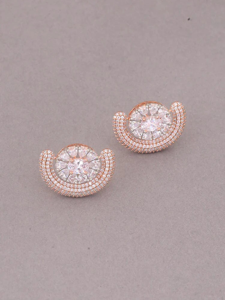 ROSE GOLD KANCHI ZIRCONIA STUDS