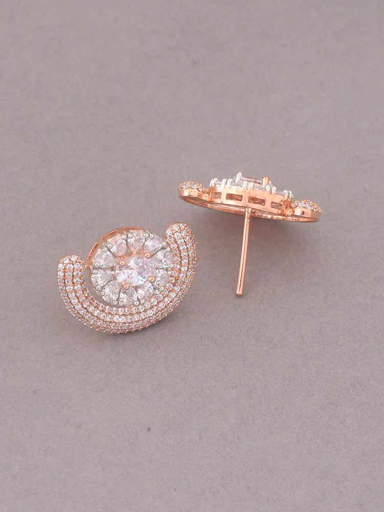 ROSE GOLD KANCHI ZIRCONIA STUDS