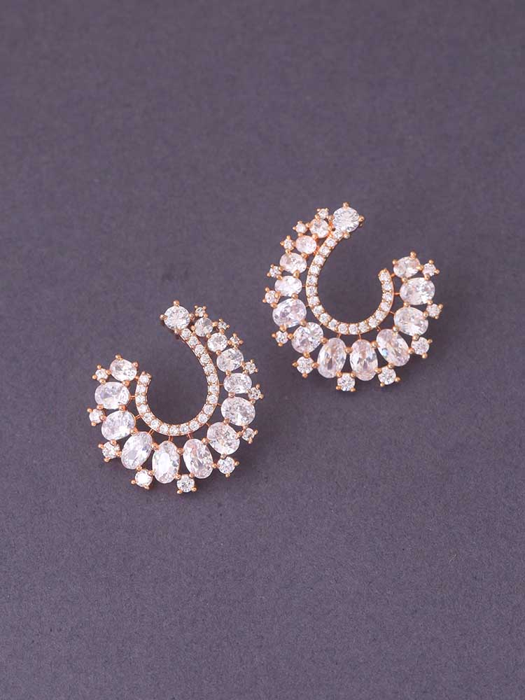 ROSE GOLD KEILANI ZIRCONIA STUDS