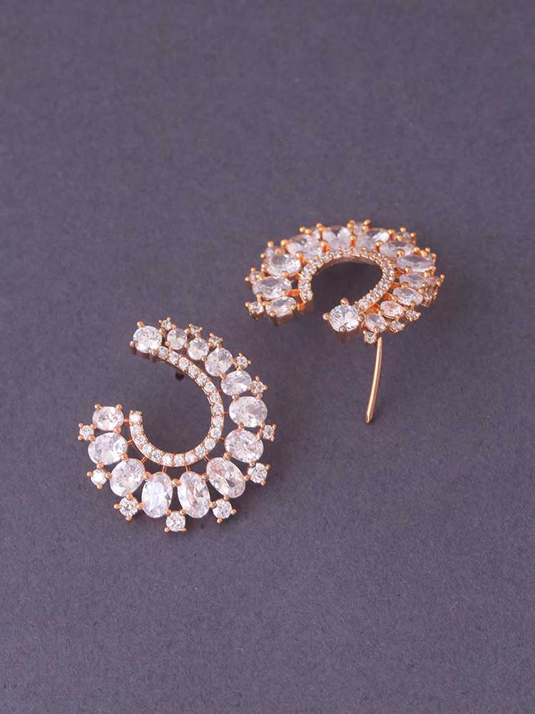 ROSE GOLD KEILANI ZIRCONIA STUDS