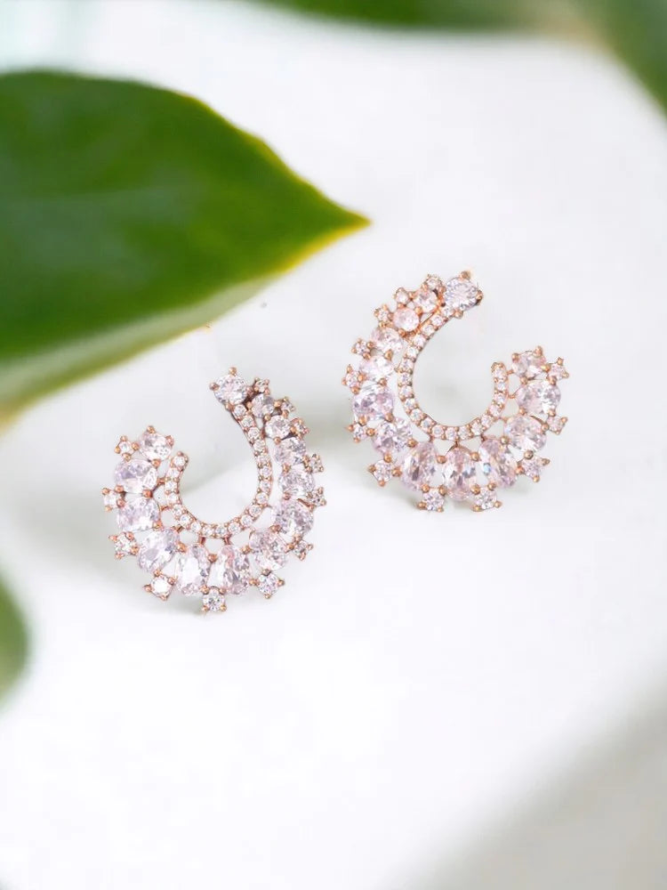 ROSE GOLD KEILANI ZIRCONIA STUDS