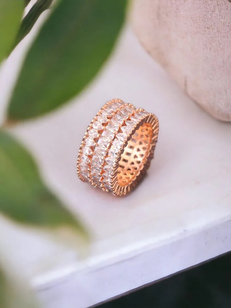 ROSE GOLD LUISA ZIRCONIA RING