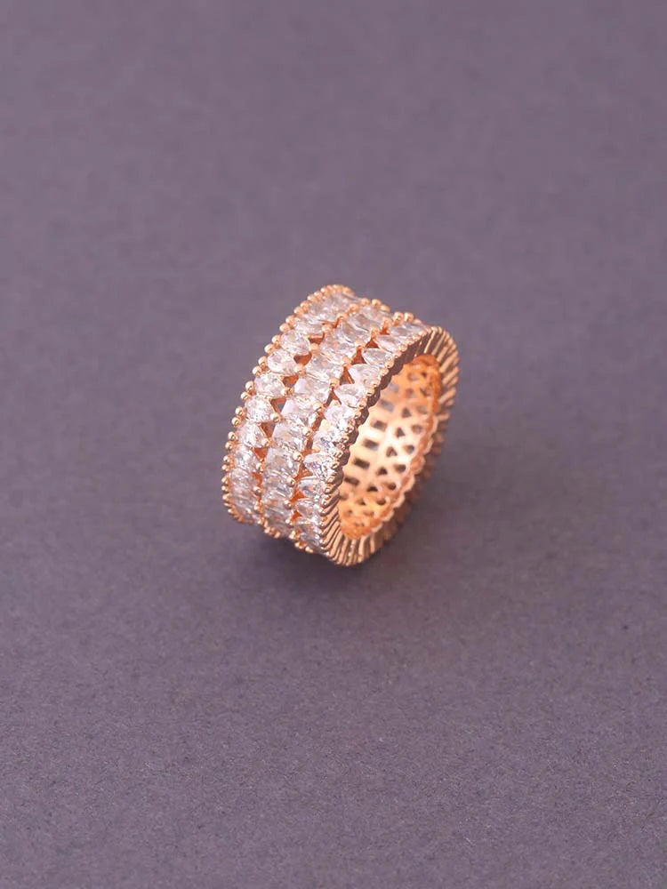 ROSE GOLD LUISA ZIRCONIA RING