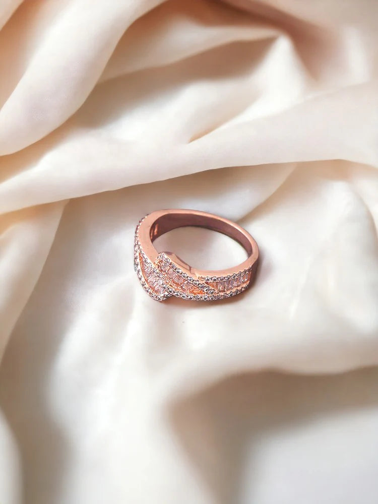 ROSE GOLD SANGEETA ZIRCONIA RING