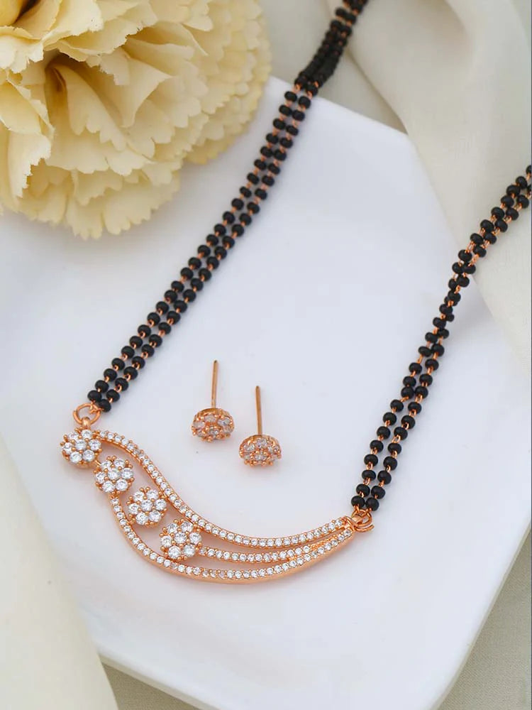 ROSE GOLD ABEBA MANGALSUTRA SET