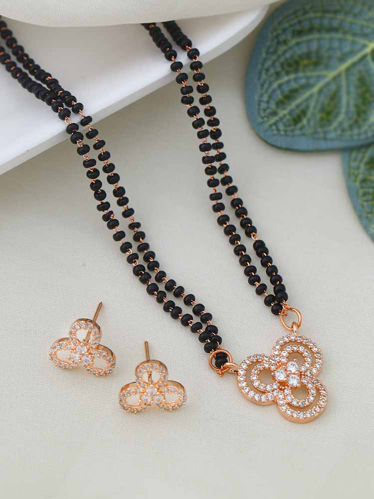 ROSE GOLD ALABA MANGALSUTRA SET