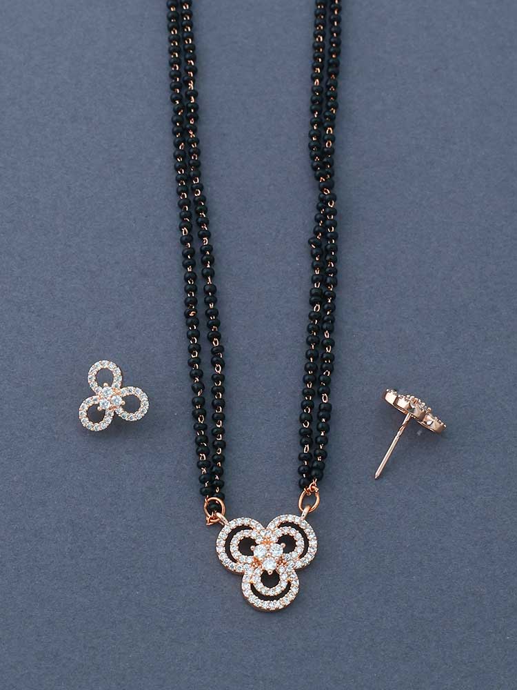 ROSE GOLD ALABA MANGALSUTRA SET